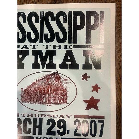 Hatch Show Print Mississippi At The Ryman Limited Edition Print Poster 14 X 22 - Picture 5 of 7